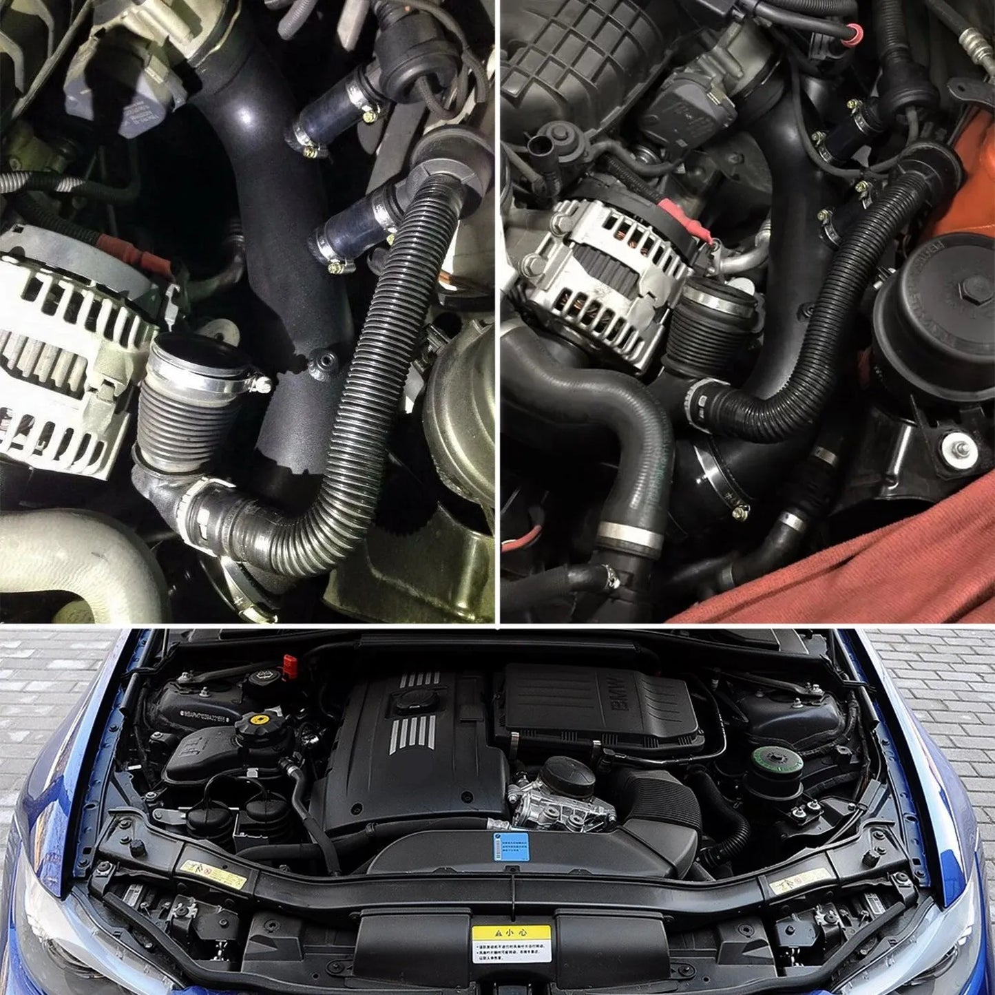 Car N54 N55 Turbo Charge Pipe Air Intake Upgrade Kit for BMW N54 E88 E90 E92 135i M2 M235I 335I 435I N55 F20 F30 RWD 2012-2016