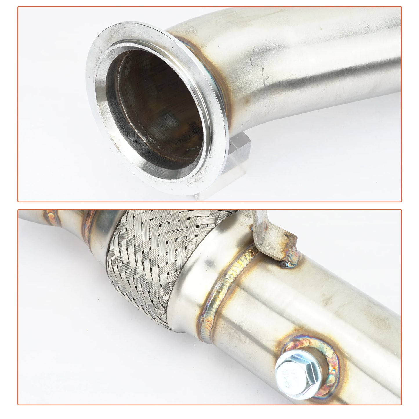 Catless Downpipe N55 Turbo for BMW 535i GT 535ix 640i 740i  F01 F06 F07 F10 F11 F12 F13 2010-2015 3.5inch Exhaust Down Pipe