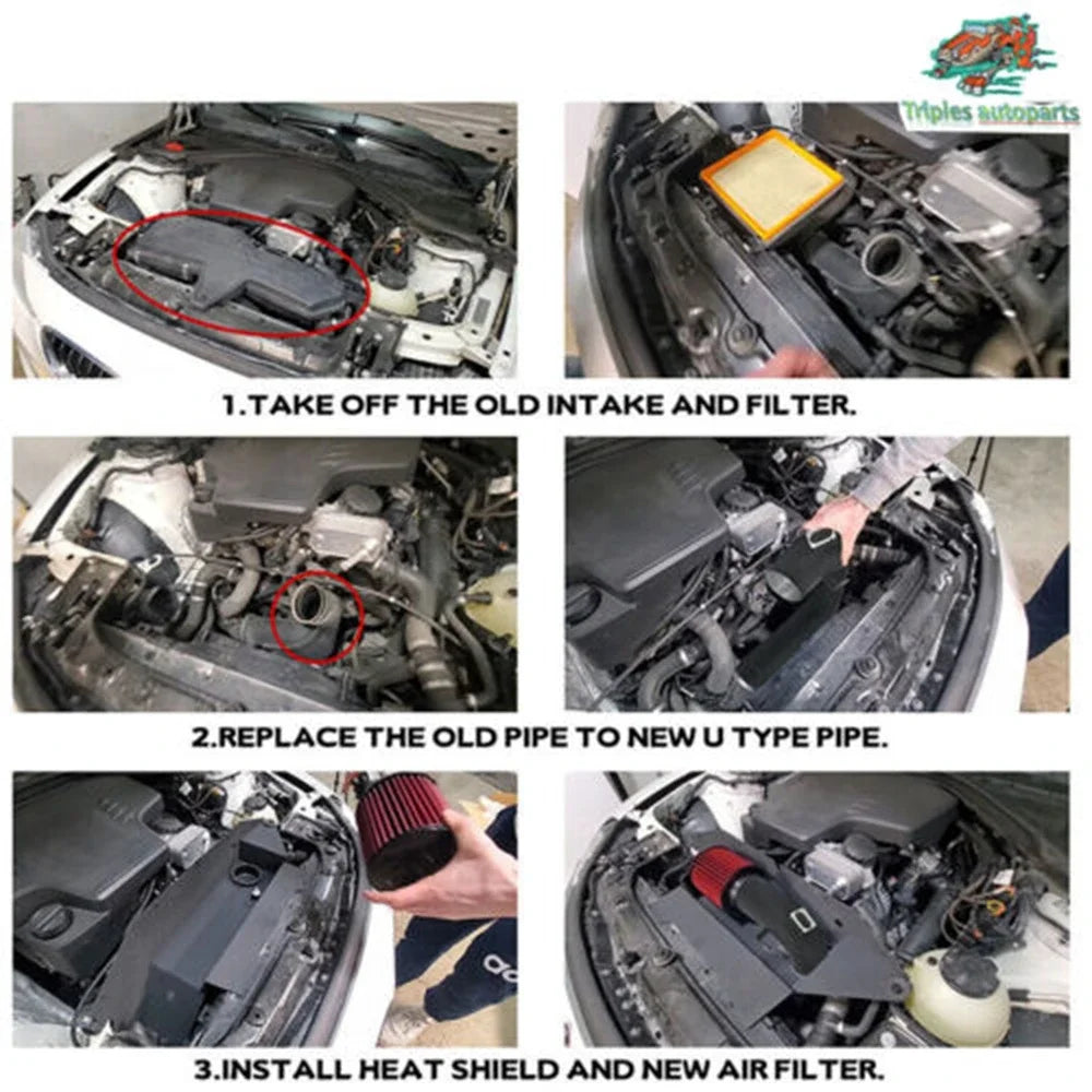 high performance Cold Air Intake Kit for BMW F30 228i 320i 328i 420i 428i 2.0T N20 N26 2012-2016